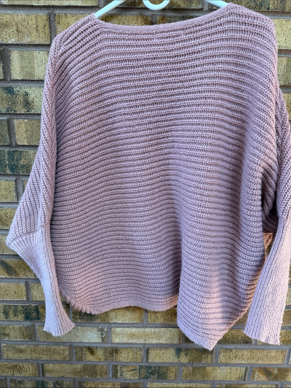 TALULAH Oversized Ribbed Knit Sweater in Dusty Rose - Picture 3 of 3